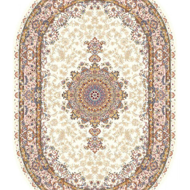 Ковер монгольский 6C1113-1 Hunnu (Вискоза - Шерсть, кремовый)