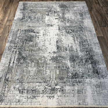 Турецкий ковер Line Carpet BANCO P1037 (Акрил - Хлопок, серый)