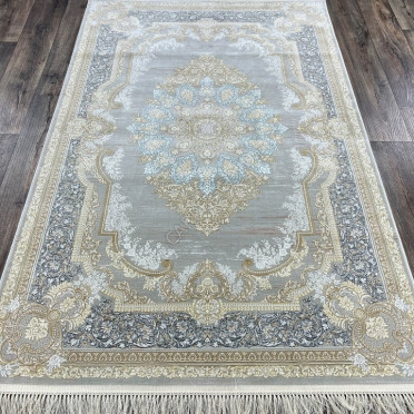 Иранский ковер Iran FARSI 1200 1200 G324 (Акрил - Полиэстер, бежевый, серый, голубой)