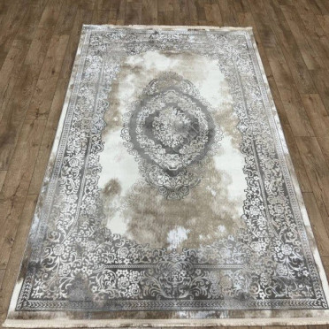 Турецкий ковер Elite Carpet OTTO 30143A (Полиэстер, бежевый, серый)