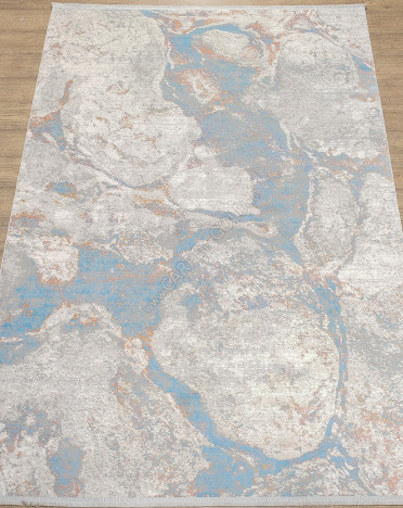 Ковер турецкий B332G Lite (Вискоза, серый, голубой)