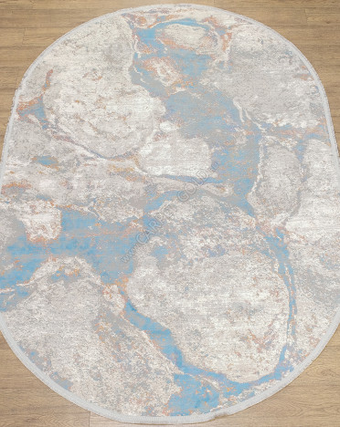 Ковер турецкий B332G Lite (Полиэстер, серый, голубой)