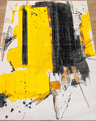 Ковер российский 20744-22022 Фэнси (Фризе, желтый, кремовый)