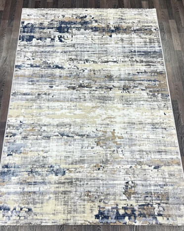 Ковер турецкий D060A Semnan (Полиэстер хит-сет, синий, серый, кремовый)