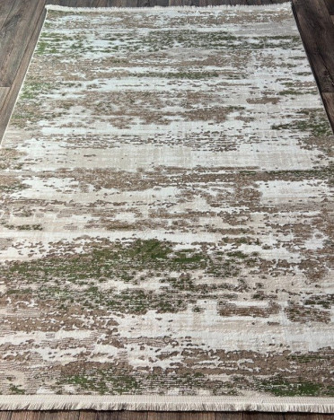 Турецкий ковер Atlantik Hali Deco 10132A (Полиэстер, бежевый, зеленый)