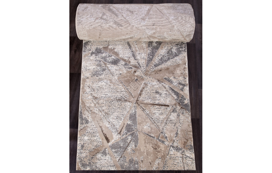 Турецкая ковровая дорожка 04022C - GREY / BROWN - коллекция ARMINA