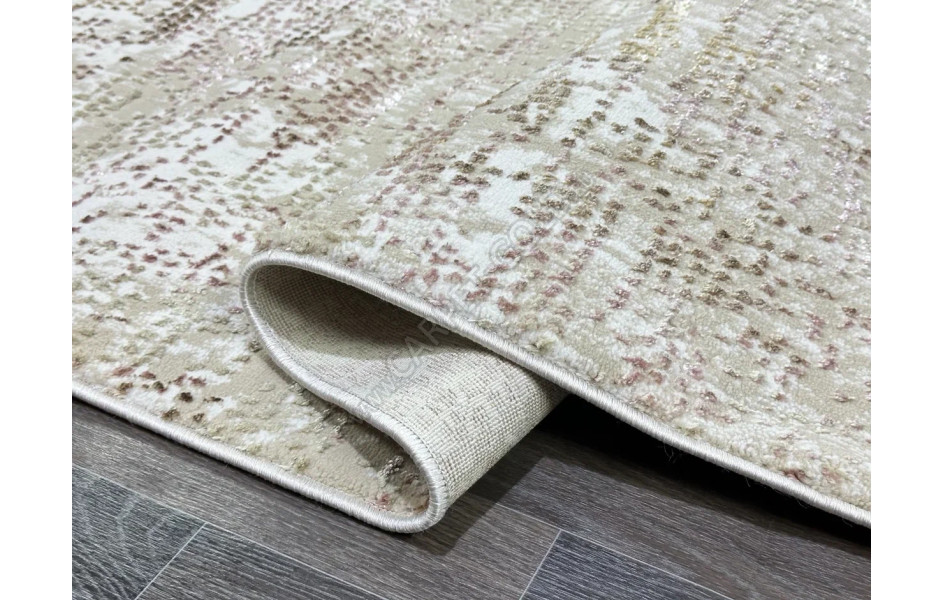 Розовый ковер A3581A_IVORY PINK Lowa