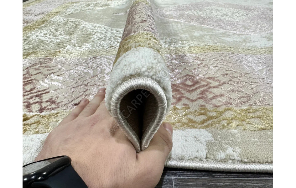 Розовый ковер A3582A_IVORY PINK Lowa овал