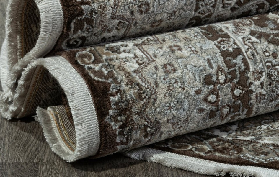 Ковер D414 - BROWN - Овал - коллекция DOLCE