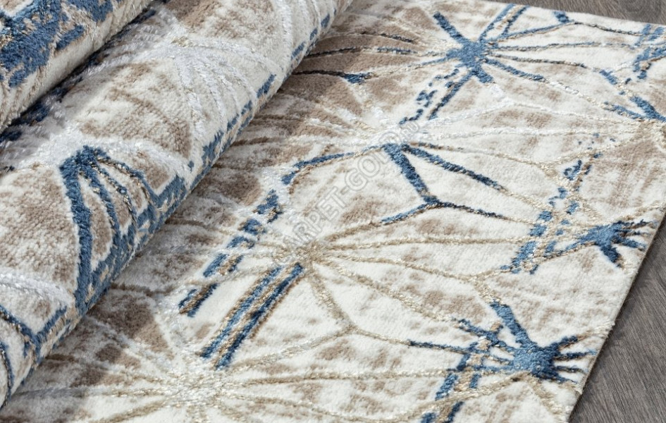Ковер O1703 - 630 CREAM / BLUE - Прямоугольник - коллекция ANTEP