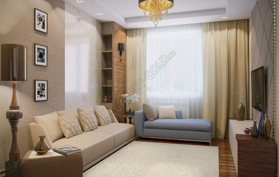 Ковер D336A - KREM COKEN / HEATSET KREM - Прямоугольник - коллекция TURIN