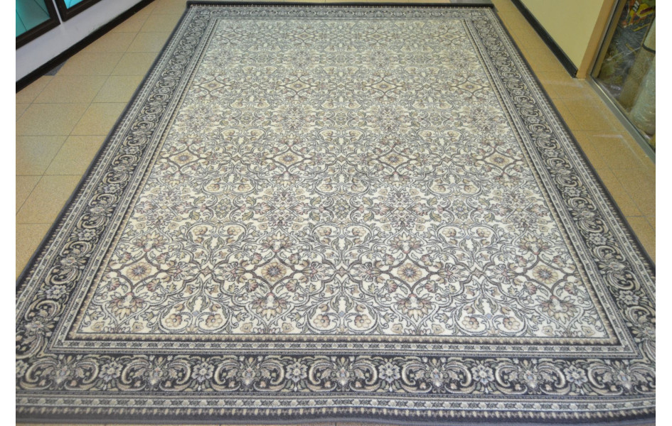 Шерстяной ковёр salamanka alabaster серого цвета